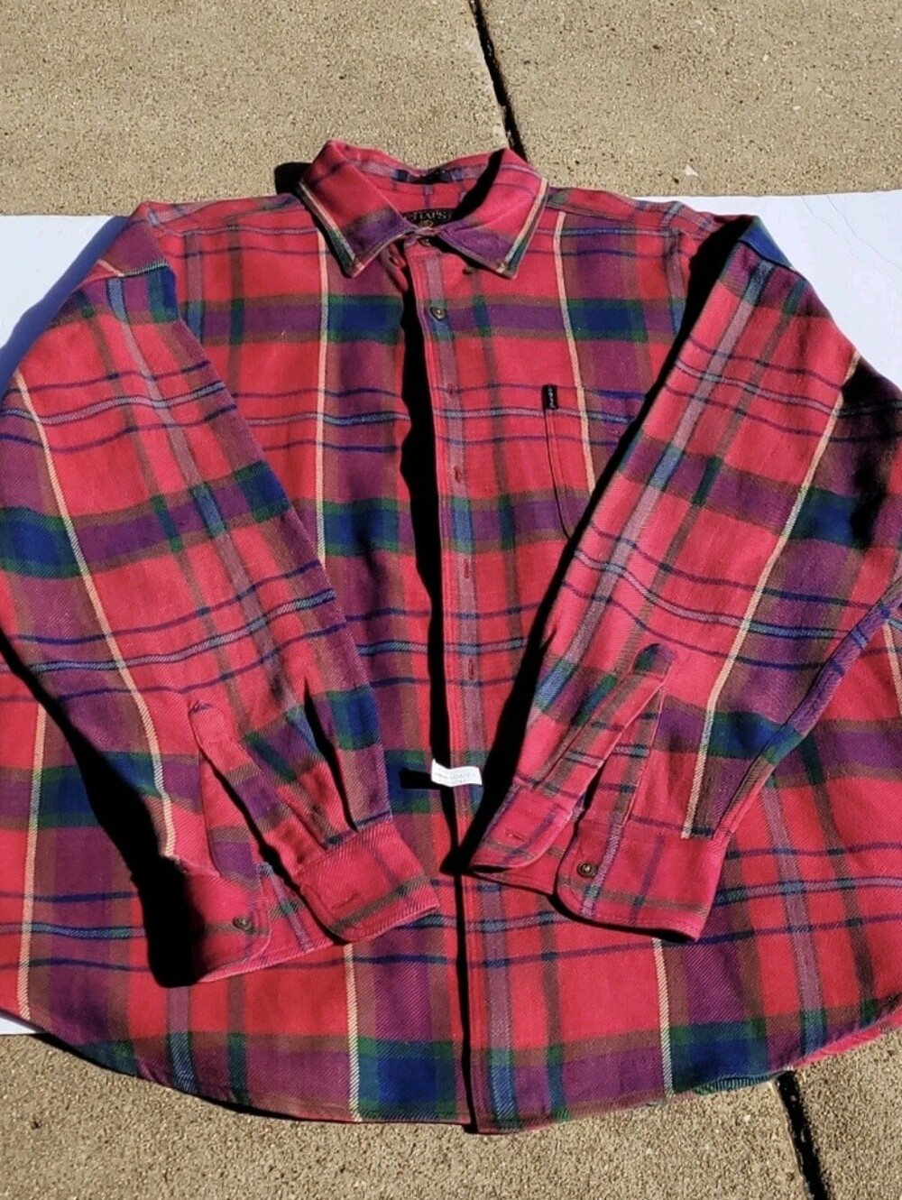 Vintage Chaps Ralph Lauren Plaid Button Down Shirt Mens XL‎ Long Sleeve Pls Read